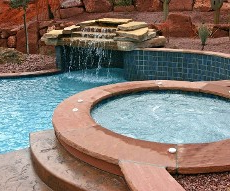 Pool with a Waterfall - Pool Design